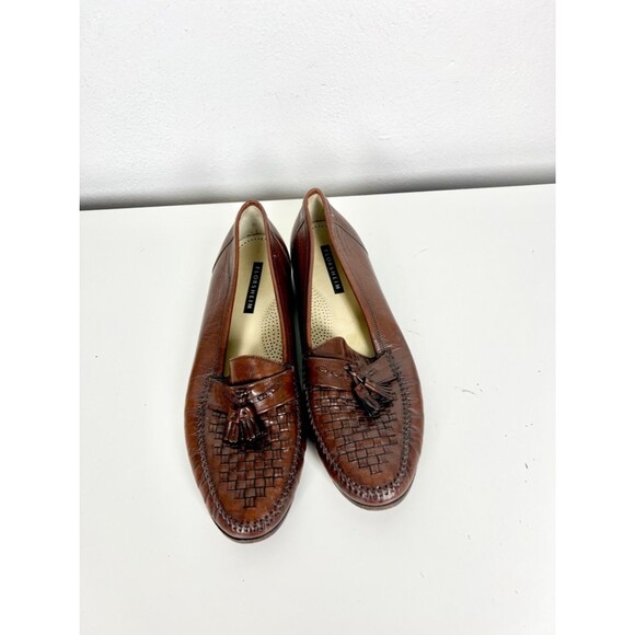 Florsheim Woven Brown Leather Tassel Loafers Classic Business Casual Shoes main image 5